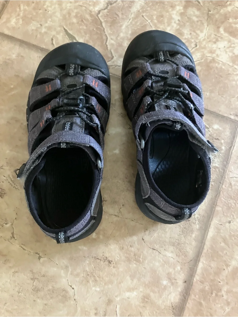 Keen Kids Steel Grey & Black Closed-Toe Sport Sandals